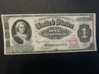 1886 $1 Silver Certificate Martha Washington Near - Gem