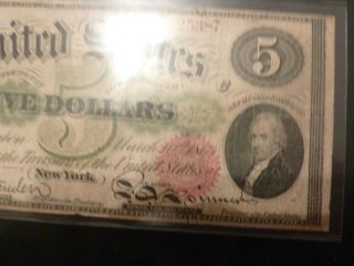 1863 $5 Legal Tender US Note Chittenden/Spinner Series 3