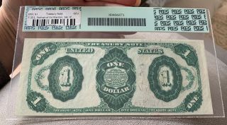 1891 $1 One Dollar Treasury Note Fr 351 PMG Gem 65 PPQ 4