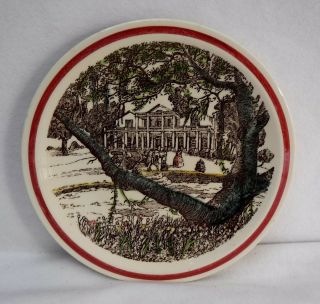 Vernon Kilns (metlox) Bits Of The Old South Salad Plate - Southern Mansion - 1/2 "