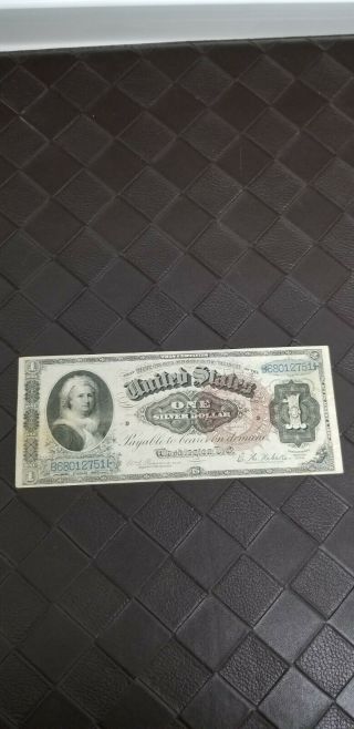 1886 $1 Silver Certificate Very Fine Martha Washington $420