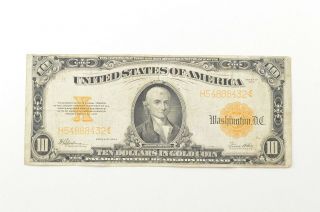 1922 $10.  00 United States Gold Certificate - Large Note 0056