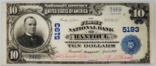 Series Of 1902 $10 Nat 