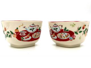 Set Of 2 Lenox American By Design Holiday Nut Bowl Candy Dish Christmas