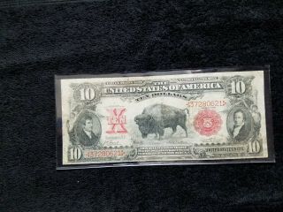 1901 $10 Bison Note.  Lewis And Clark