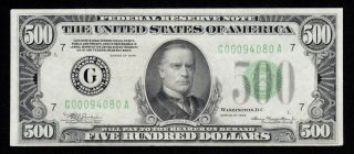 Chicago 1934 $500 Five Hundred Dollar Bill 1000 Fr.  2201 G00094080A 2