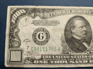 1000 dollar bill 1934 A $1000 ungraded Chicago G00151755A 4