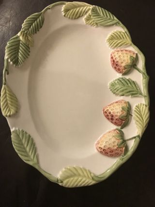 Vintage San Marco Nove Italy Majolica Fruit Strawberry Salad Dessert Plate