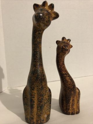 Vintage Figurines Giraff Pair Retro Collectable Mid Century