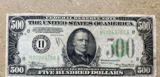 1934 A $500 Dollar Bill