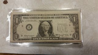 1963a $1 Dollar Missing Serial Numbers Yellow Back