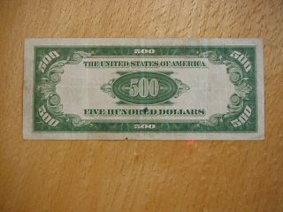 1928 FRN $500 $500.  00 FIVE HUNDRED DOLLAR FEDERAL RESERVE NOTE FINE,  ST LOUIS NR 2