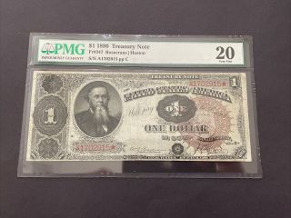 1890 $1 Treasury Note Fr.  347 Pmg 20 Very Fine Comment
