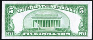 Fr.  1955 - G $5 1934 Federal Reserve Note Chicago Light Green Seal Gem Unc/Superb 2