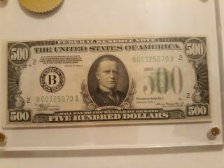 1934 A $500 Dollar Bill Au B00325370a (york)