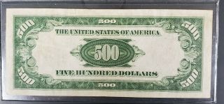 1934 500 Dollar Bill Us Paper Money