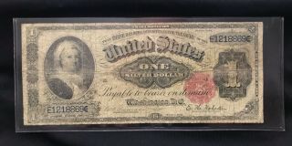 1891 $1 Silver Certificate Martha Washington,  Red Seal,  Fine