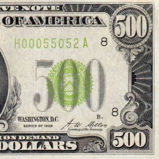 Discovery Note 1928 Lgs $500 St.  Louis Five Hundred Dollar Bill Fr.  2200 - H 55052