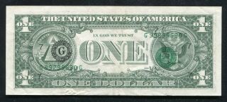 1977 - A $1 Frn Federal Reserve Note “overprint On Back Error” Extremely Fine