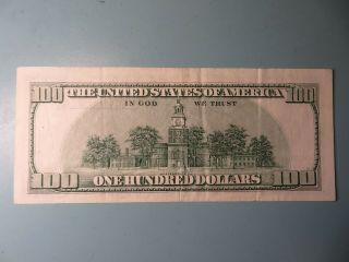 Error Note Series 1996 One Hundred Dollars Federal Reserve No Seal 1/2 price 2
