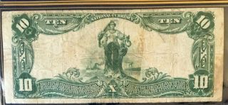 SERIES 1902 $10 NATIONAL BANK NOTE,  FIRST NATIONAL BANK AT PITTSBURGH,  NO DATE 4