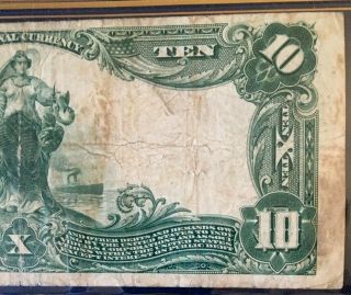 SERIES 1902 $10 NATIONAL BANK NOTE,  FIRST NATIONAL BANK AT PITTSBURGH,  NO DATE 6