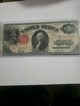1917 Us $1 Large Size Note - One Dollar - Us Currency - Large Size