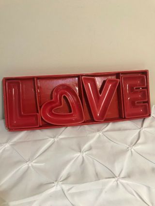 Valentine Candy Trinket Dishes Spelling Love By Two 