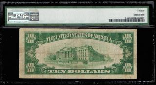 AFFORDABLE FR 2400 1928 $10 GOLD CERTIFICATE PMG VF 20 WOODS MELLON 2