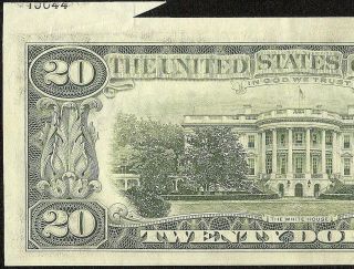1981 $20 DOLLAR BILL FOLDOVER CUTTING ERROR NOTE CURRENCY PAPER MONEY 3