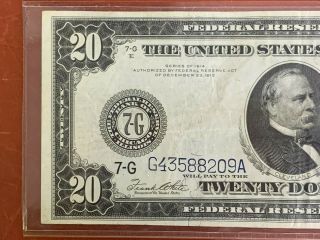 1914 $20 FRN,  CHICAGO IL 7 - G DISTRICT, 2