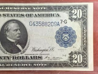 1914 $20 FRN,  CHICAGO IL 7 - G DISTRICT, 3