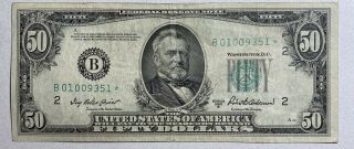 1950 - B $50 Federal Reserve Star Note York