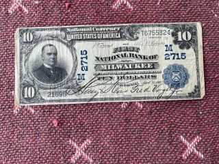 $10 National Currency Bill,  1902 - 1908 $10.  00 2