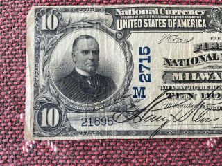 $10 National Currency Bill,  1902 - 1908 $10.  00 3