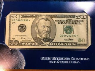 2001 $50 Federal Reserve Star Note Richmond Virginia Low Serial