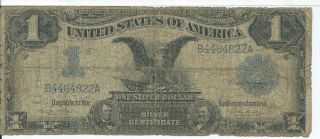 1899 $1 Silver Certificate Good VG B4484822A Black Eagle FR - 233 Tehee - Burke 3