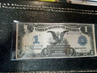 Silver Certificate 1886 1 Dollar Bill Black Eagle Paper Money Currency Star Note