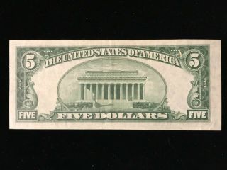 1934 A $5 WW2 NORTH AFRICA YELLOW SEAL SILVER CERTIFICATE 2