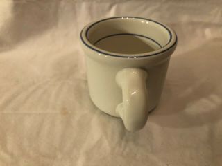 GALAXY Trend Pacific White with Blue Stripe STONEWARE COFFEE MUG Made in Japan 2