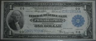 1918 United States $1 National Currency Large Note,  Estate, .  99 Start