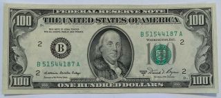 1981 - A $100 One Hundred Dollar Us Bill Note York Federal Reserve 1981 A