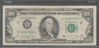 1990 (b) $100 One Hundred Dollar Bill Federal Reserve Note York Old Currency