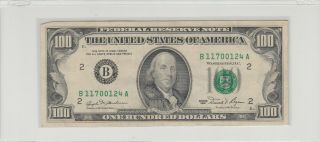 1981 (b) $100 One Hundred Dollar Bill Federal Reserve Note York Old Currency