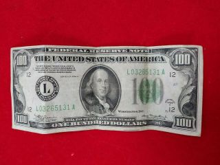1934 - A $100 One Hundred Dollar United States Federal Reserve Note San Francisco