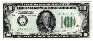 1928 A $100 San Francisco Federal Reserve Note.  Au.  Y00007594
