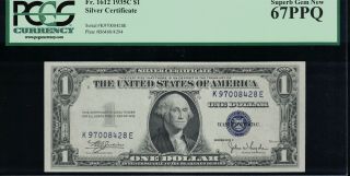 Fr.  1612 1935c $1 Silver Certificate Pcgs 67ppq Gem