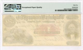 1862 Cr.  7 $50 VIRGINIA Treasury Note - CIVIL WAR Era PMG AU 55 EPQ 2