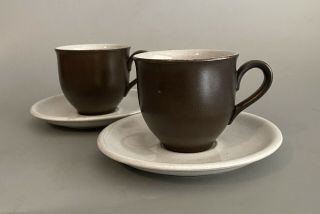 Vintage Ceramano West Germany 116 Brown And White Cup & Saucer W German