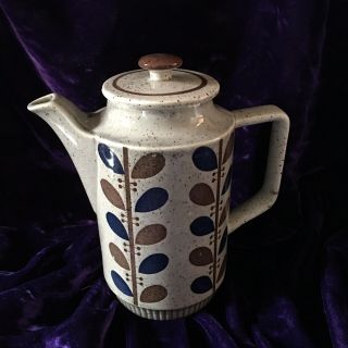 Vintage Retro Mid Century Modern Trimont Coffee Tea Pot Japan Brown & Blue